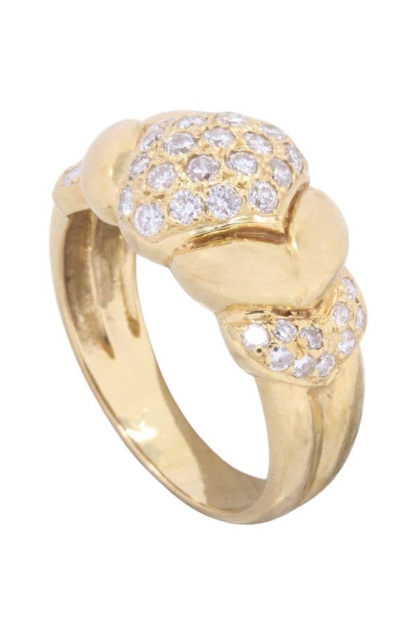 BAGUE MODERNE PAVAGE DIAMANTS — vue 4