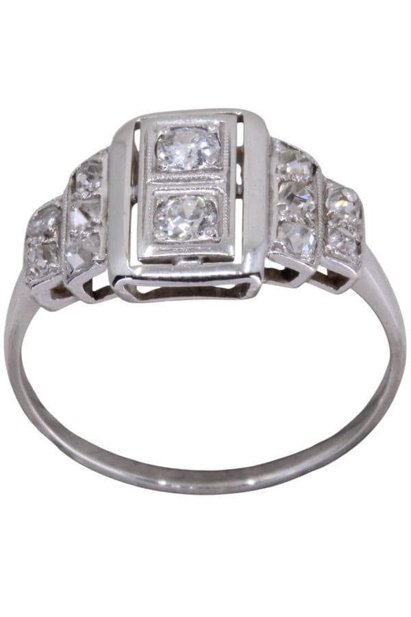 BAGUE ART DECO DIAMANTS — vue 1