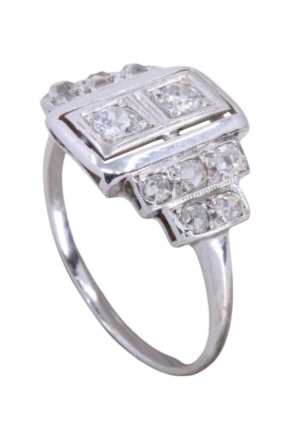 BAGUE ART DECO DIAMANTS — vue 4