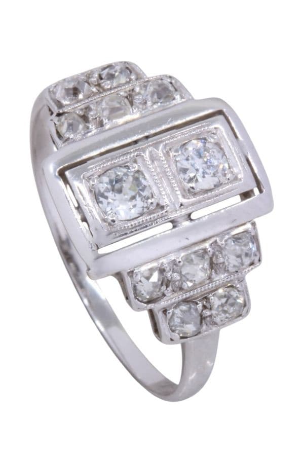 BAGUE ART DECO DIAMANTS — vue 5