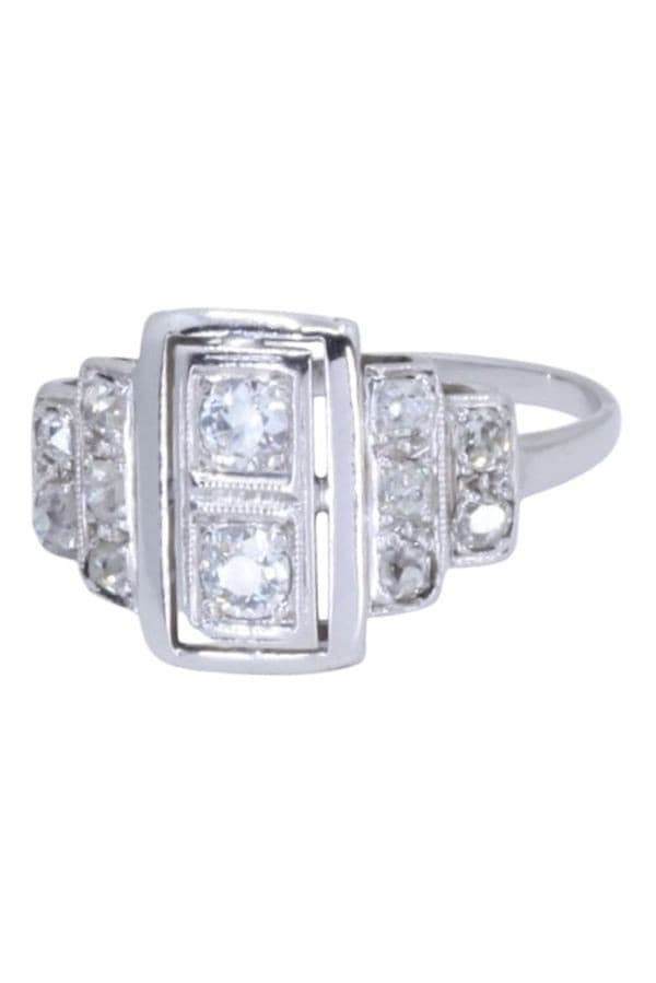 BAGUE ART DECO DIAMANTS — vue 6