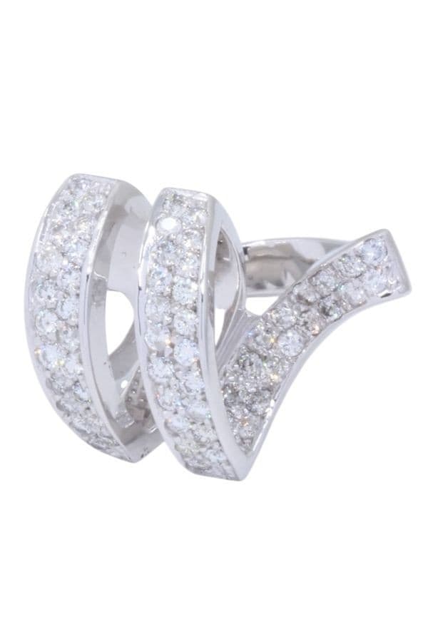 BAGUE MODERNE PAVAGE DIAMANTS — vue 6