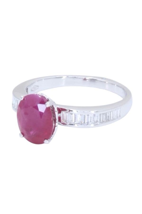 BAGUE MODERNE RUBIS ET DIAMANTS — vue 6