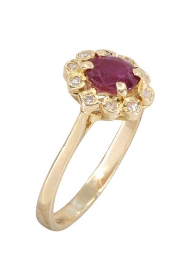 BAGUE MARGUERITE RUBIS — vue 3