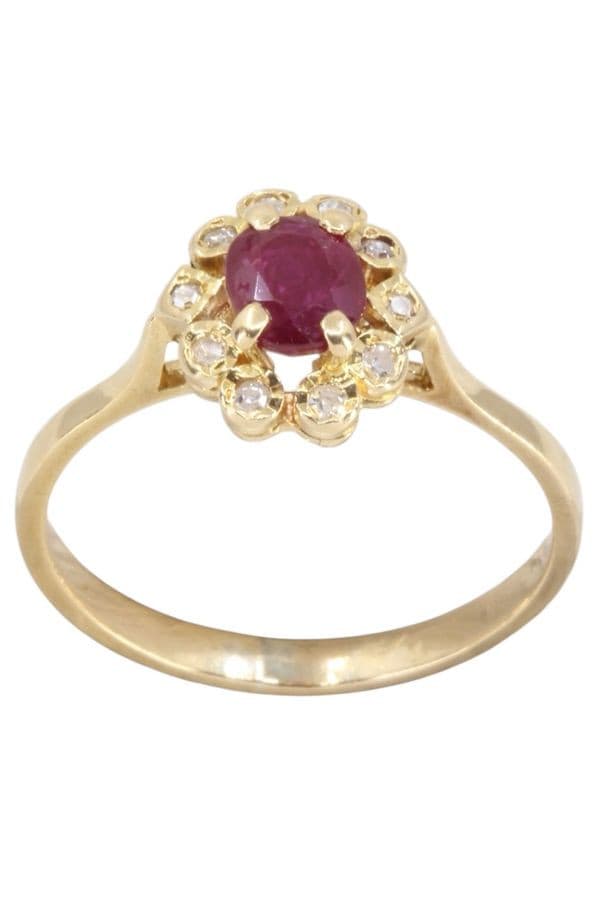 BAGUE MARGUERITE RUBIS — vue 1