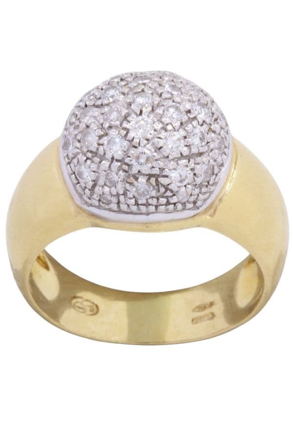 BAGUE DÔME DIAMANTS — vue 1
