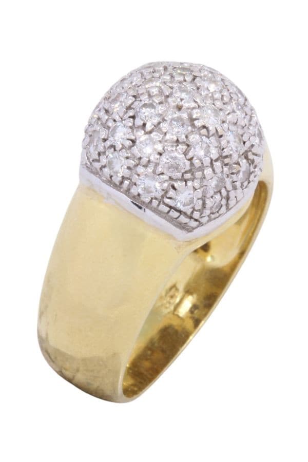 BAGUE DÔME DIAMANTS — vue 3