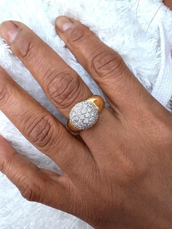 BAGUE DÔME DIAMANTS — vue 2