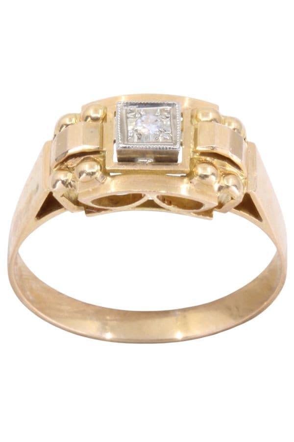 BAGUE DIAMANT 1950' — vue 1