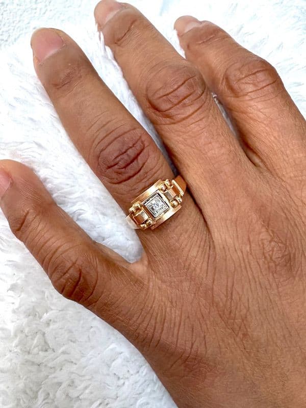 BAGUE DIAMANT 1950' — vue 2