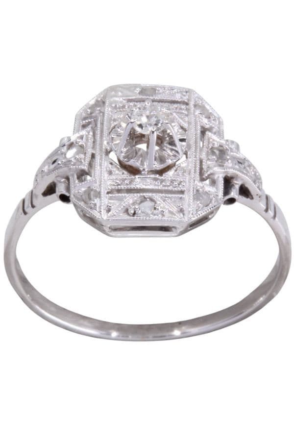 BAGUE ART-DÉCO DIAMANTS — vue 1