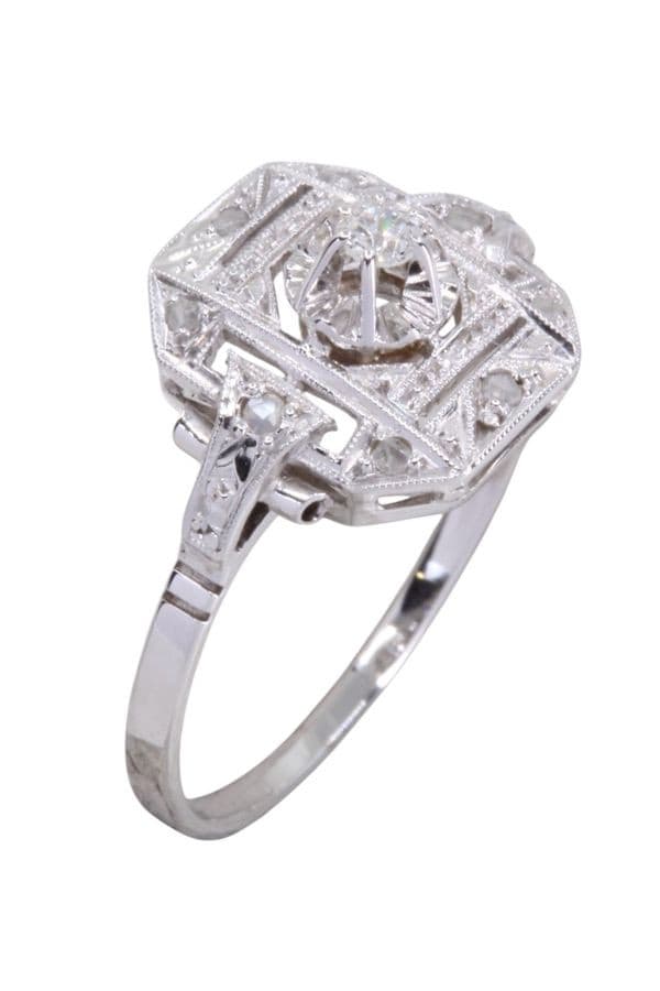 BAGUE ART-DÉCO DIAMANTS — vue 3