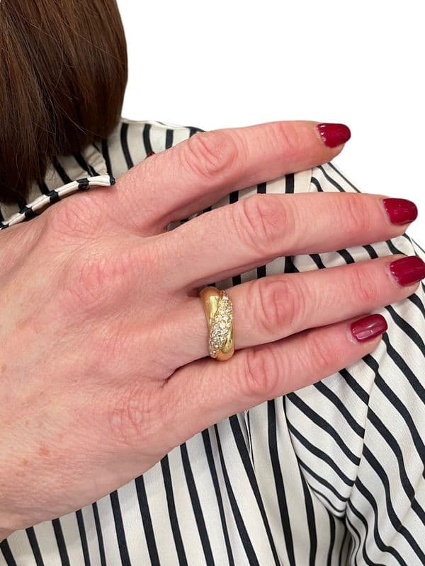 BAGUE JONC DIAMANTÉ — vue 2