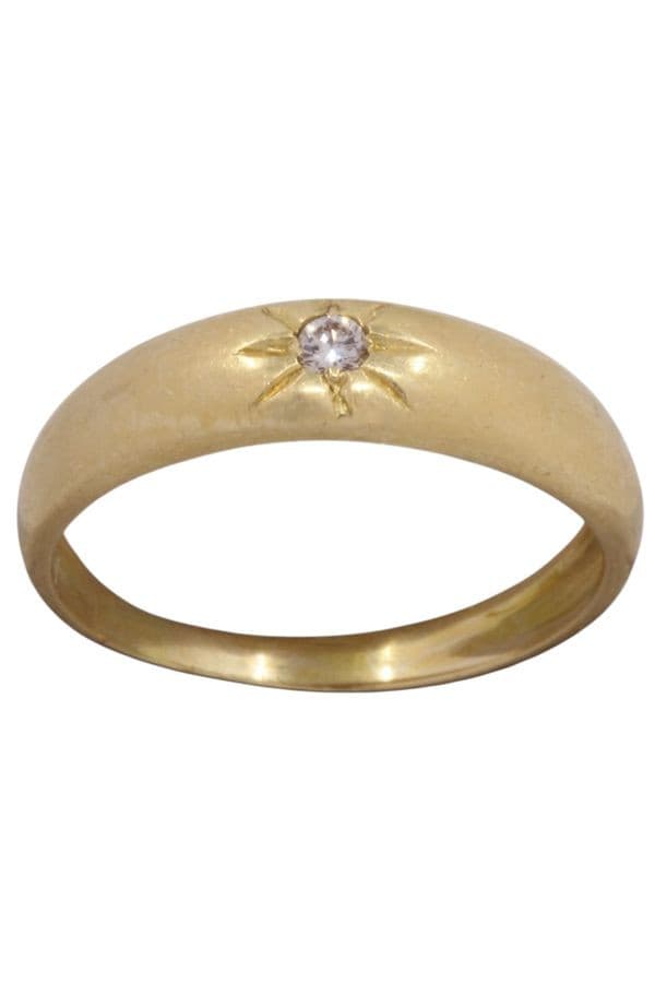 BAGUE JONC ANGLAIS DIAMANT — vue 1