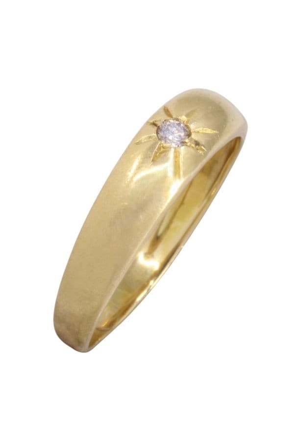BAGUE JONC ANGLAIS DIAMANT — vue 3