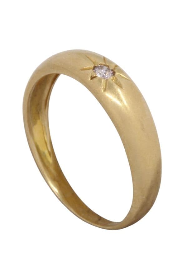 BAGUE JONC ANGLAIS DIAMANT — vue 4