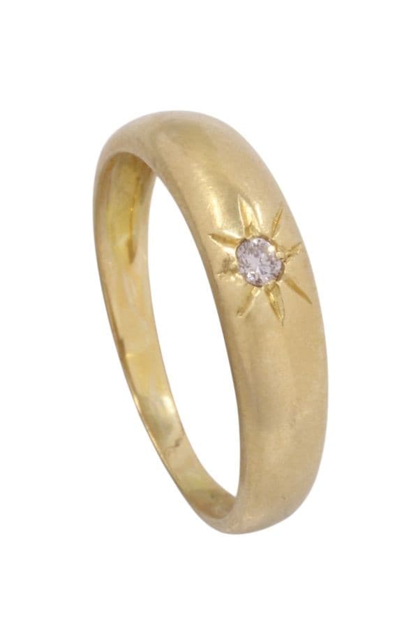 BAGUE JONC ANGLAIS DIAMANT — vue 5