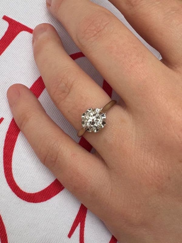 BAGUE SOLITAIRE  0.80 CARAT — vue 2