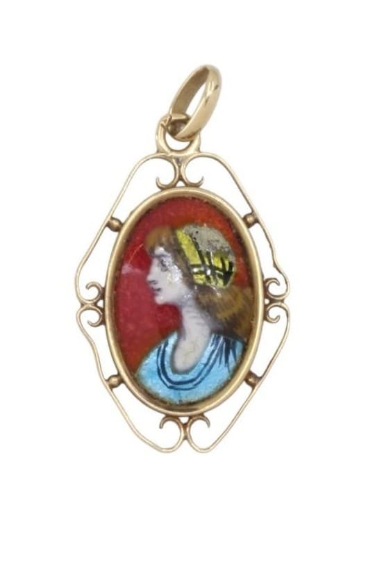 PENDENTIF ÉMAIL DE LIMOGES — vue 1