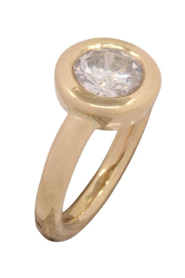 BAGUE SOLITAIRE DIAMANT MODERNE — vue 3