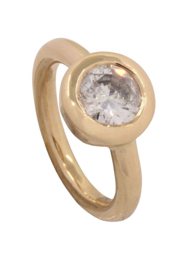 BAGUE SOLITAIRE DIAMANT MODERNE — vue 5