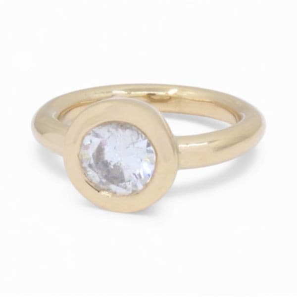 BAGUE SOLITAIRE DIAMANT MODERNE — vue 6