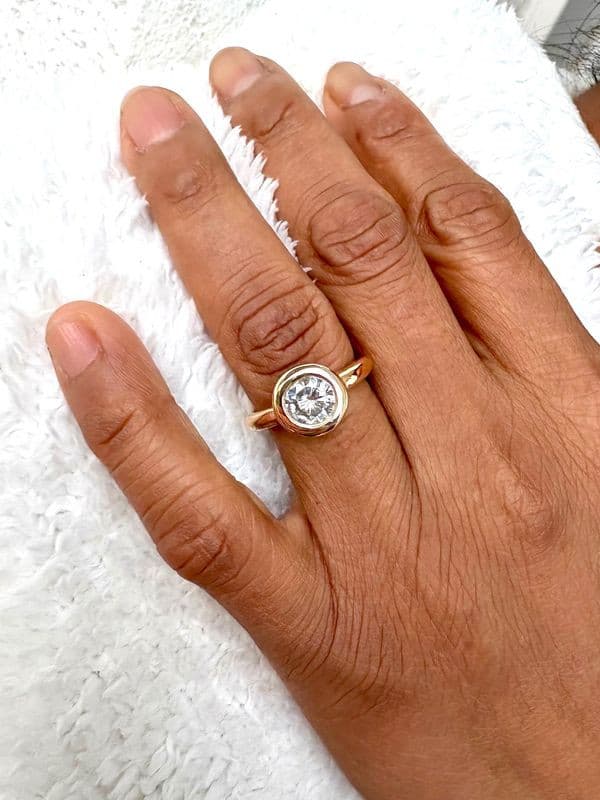BAGUE SOLITAIRE DIAMANT MODERNE — vue 2