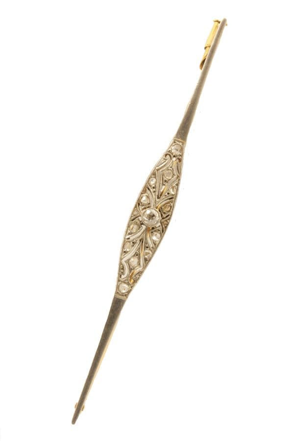 BROCHE DIAMANTS ART-DÉCO — vue 1