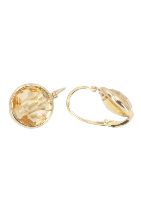 BOUCLES D'ORILLES CITRINES FACETTEES — vue 3