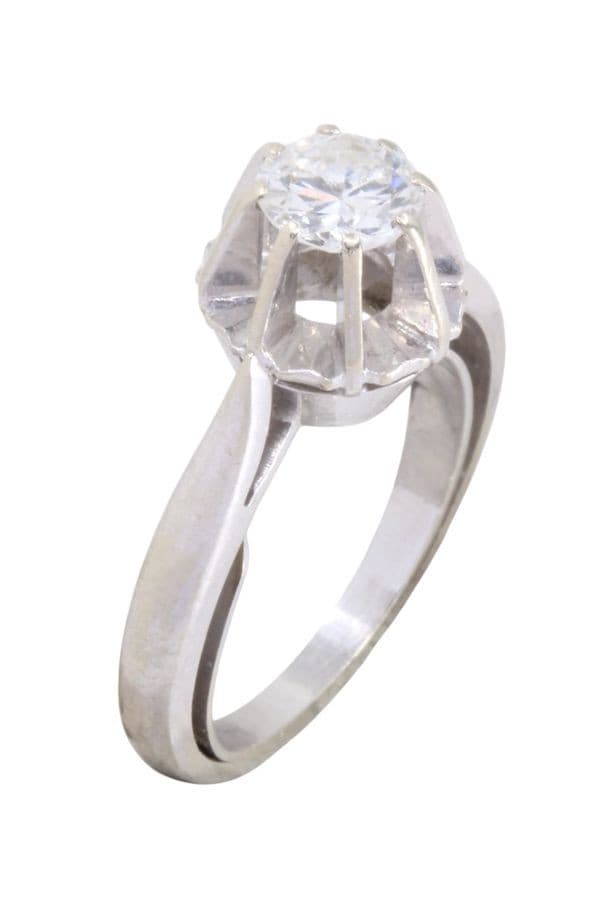 BAGUE SOLITAIRE ANCIEN DIAMANT — vue 3