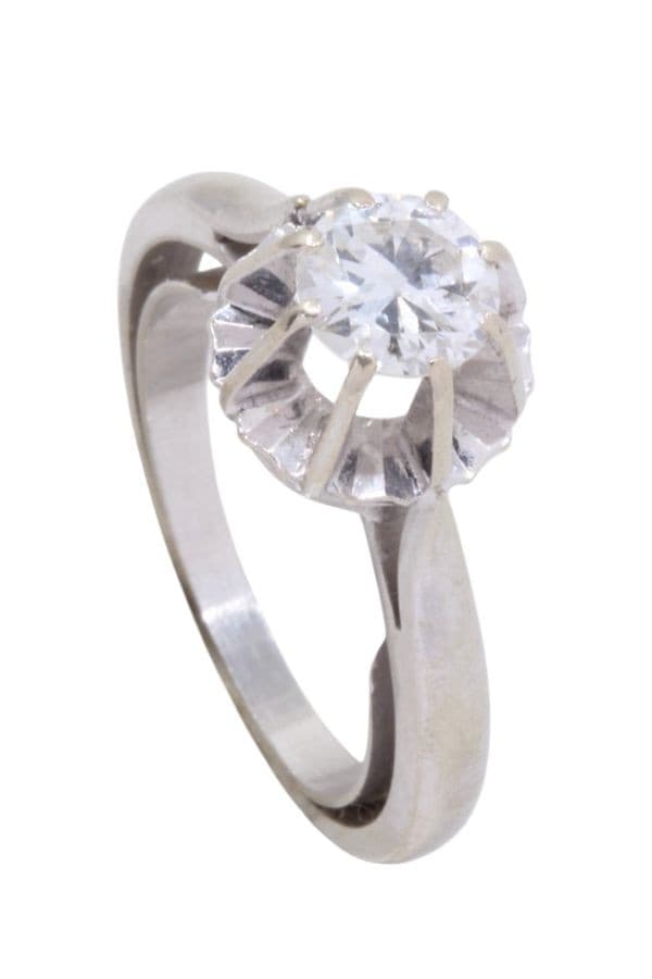 BAGUE SOLITAIRE ANCIEN DIAMANT — vue 5