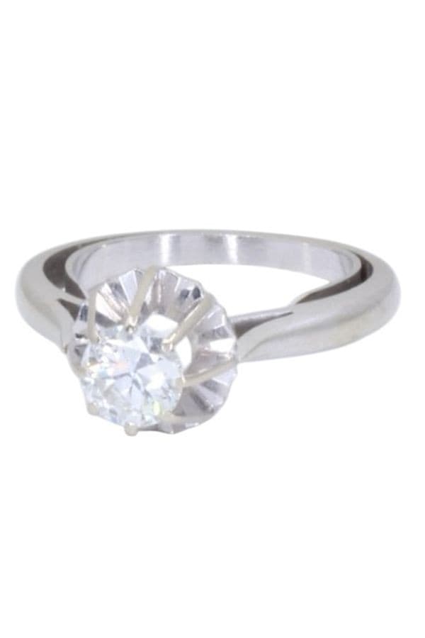 BAGUE SOLITAIRE ANCIEN DIAMANT — vue 6