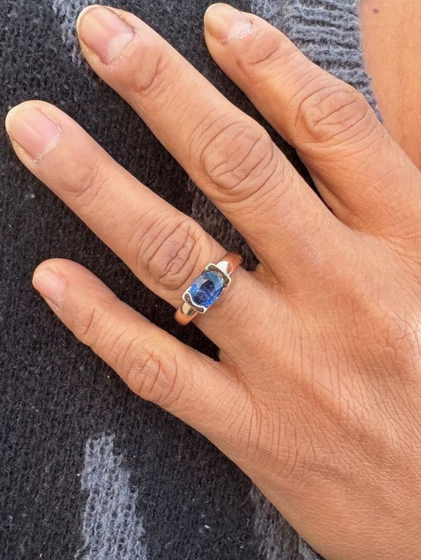BAGUE JONC SAPHIR — vue 2
