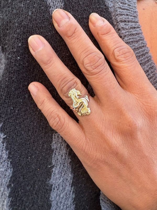 BAGUE MODERNE DRAGON — vue 2