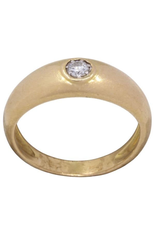 BAGUE JONC ANGLAIS DIAMANT — vue 1