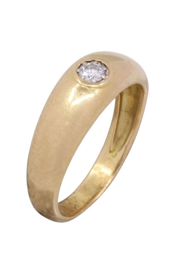 BAGUE JONC ANGLAIS DIAMANT — vue 3