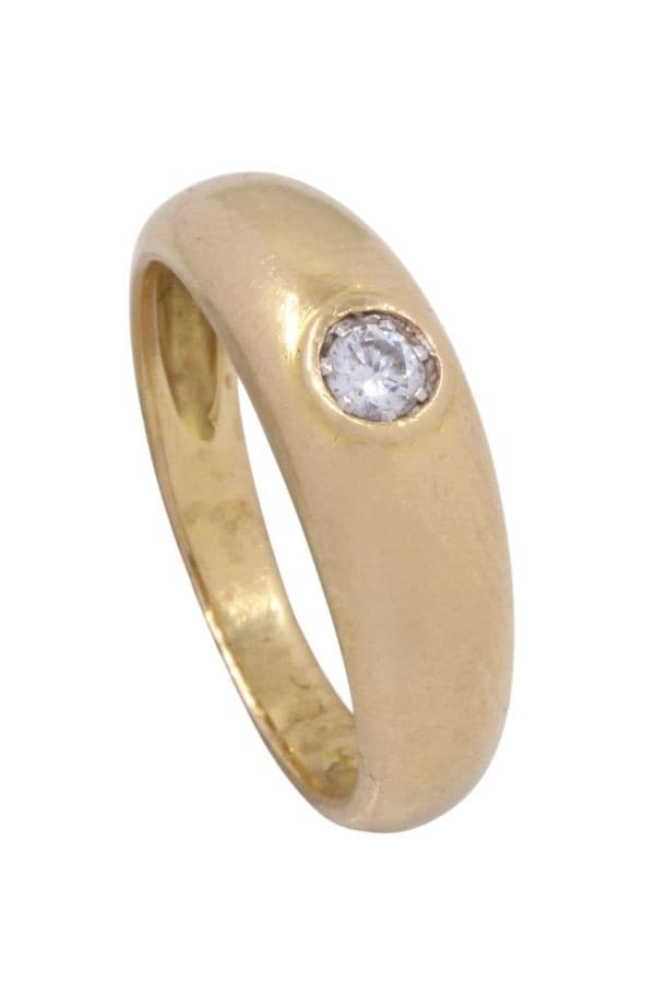 BAGUE JONC ANGLAIS DIAMANT — vue 5