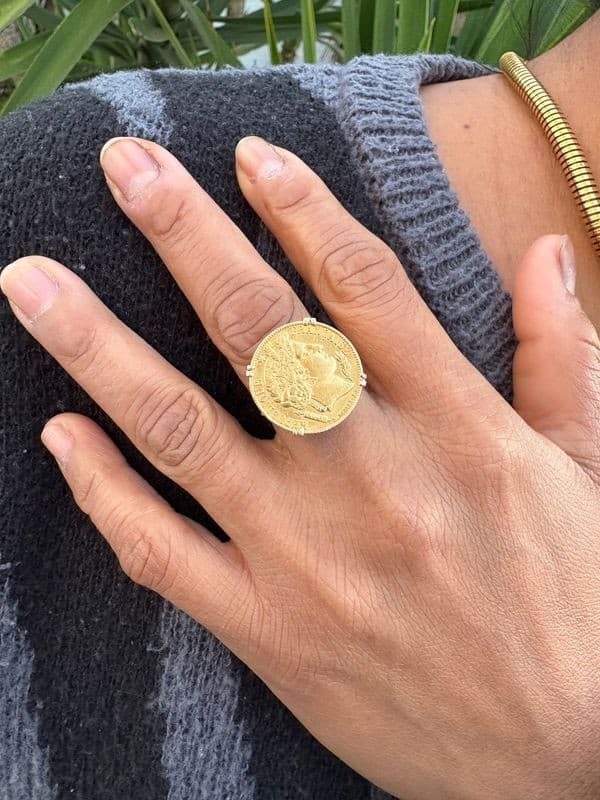 BAGUE PIÈCE 20 FRANCS — vue 2