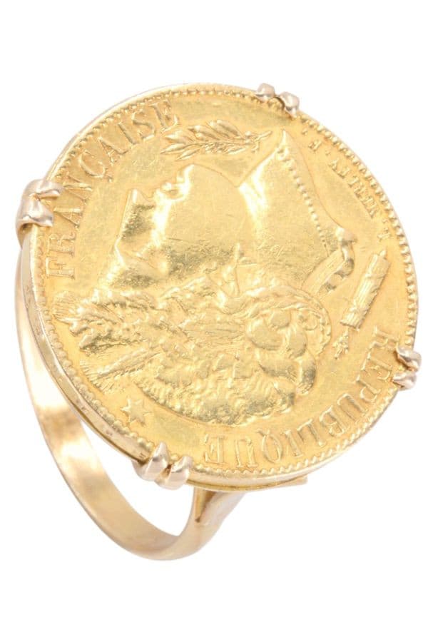 BAGUE PIÈCE 20 FRANCS — vue 5