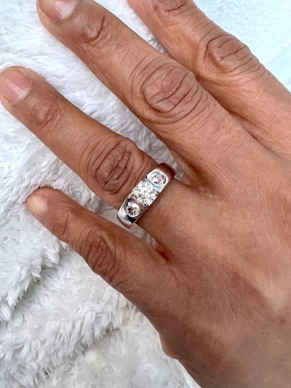 BAGUE TRILOGIE DIAMANTS — vue 2
