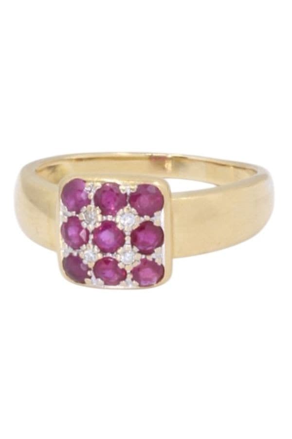 BAGUE MODERNE RUBIS ET DIAMANTS — vue 6
