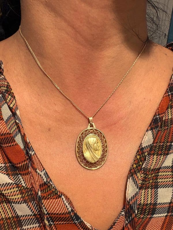 MÉDAILLE VIERGE ANCIENNE — vue 2