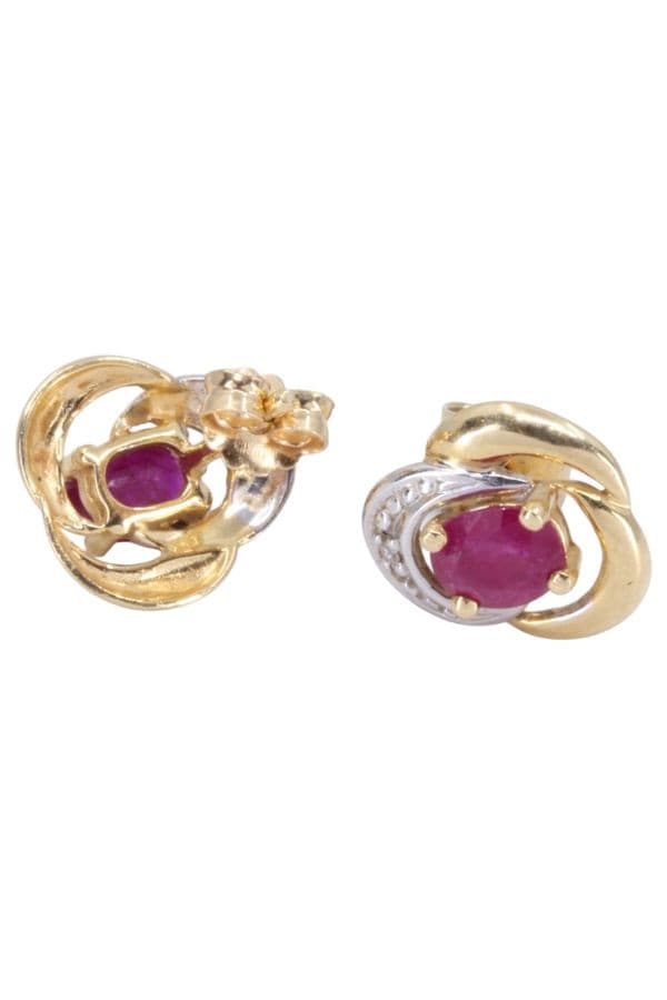 BOUCLES D'OREILLES RUBIS — vue 3