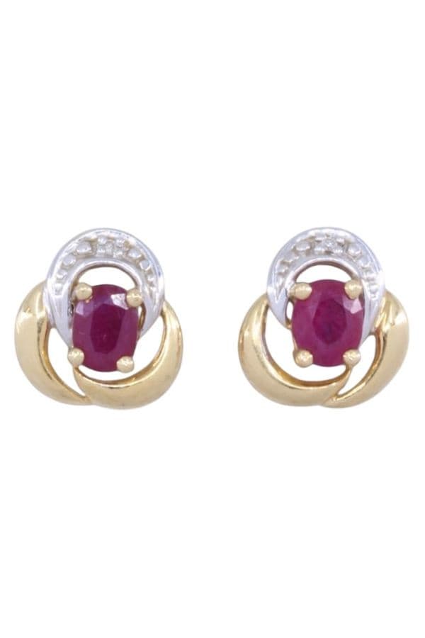 BOUCLES D'OREILLES RUBIS — vue 1