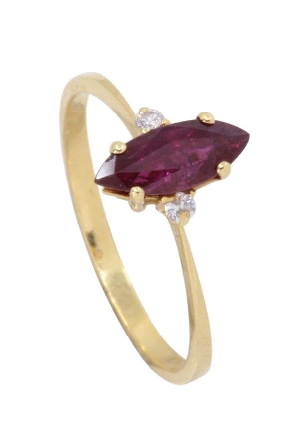 BAGUE MODERNE RUBIS ET DIAMANTS — vue 5