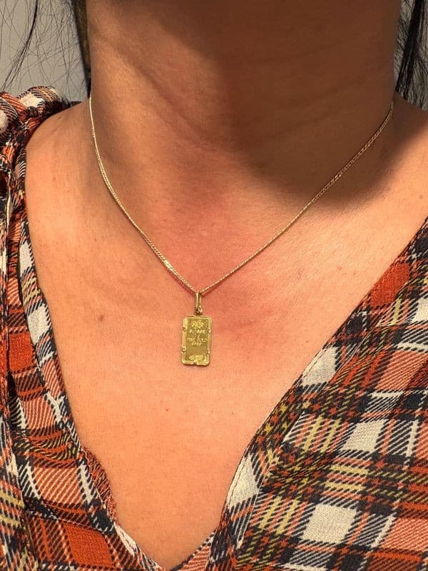 PENDENTIF LINGOTIN 1 GRAMME "LADY FORTUNA" — vue 2