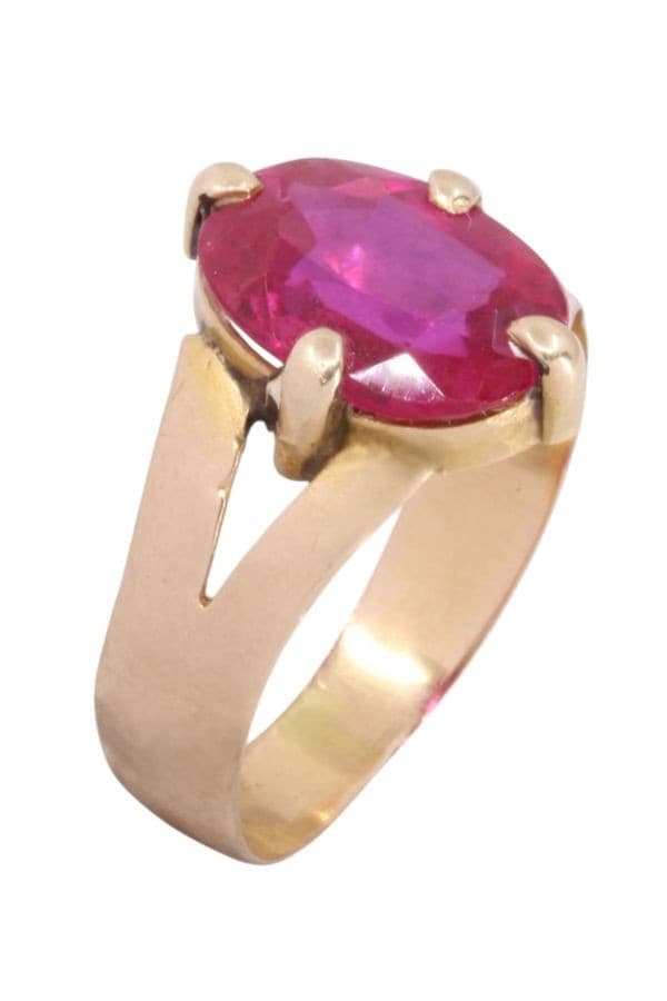 BAGUE ANCIENNE RUBIS VERNEUIL — vue 3