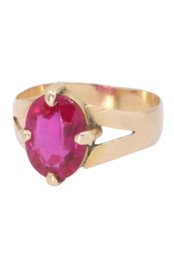BAGUE ANCIENNE RUBIS VERNEUIL — vue 6