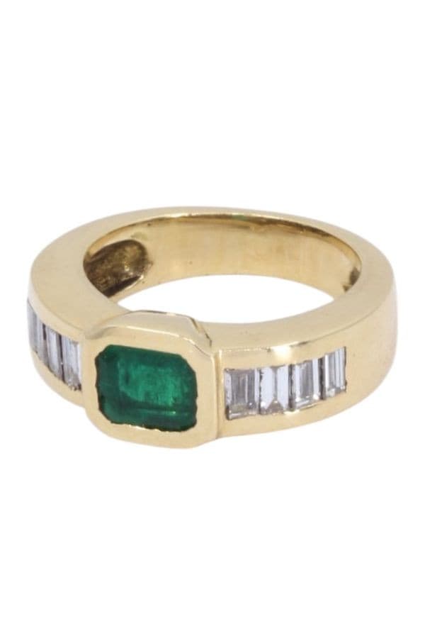 BAGUE EMERAUDE ET DIAMANTS — vue 6