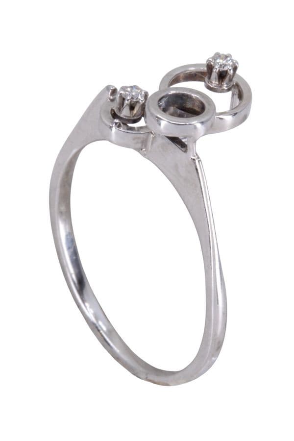 BAGUE CERCLES DIAMANTS 1970'S — vue 4